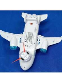 Kids Electric Airplane With Lights & Music, DIY Assembly, Airplane Model For Boys & Girls, Birthday Gift, Party Prize (Batteries Not Included; Manual Measurement May Have Slight Deviation)