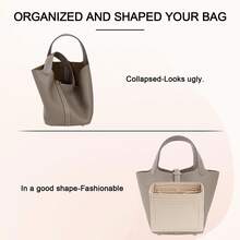 Felt Purse Organizer Inserts For Picotin 22 18Inserts HandBag Inner Bag Organizer High Quality Large Capacity Inner Bag (BEIGE) - Beige - View 3