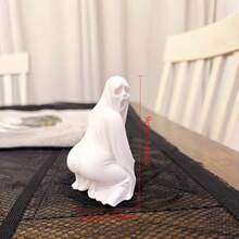 Zazumi 1 件 3D 打印鬼雕像、鬼魂装饰、搞笑鬼雕像、可爱鬼雕像、万圣节鬼雕像，可用作礼物、桌面家居装饰、新年礼物 - 查看 3