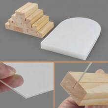 15 piezas de placas de acrílico en blanco con soportes de madera, soportes de tarjetas de señalización arqueada para mesa, adecuados para bodas, fiestas de cumpleaños, decoración de tarjetas de lugar de hotel