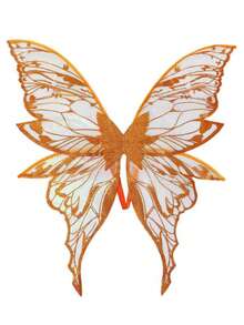 Large Size 4-Leaf Gilded Butterfly Wings/Wing Set, Shiny Transparent Fairy Wings Adult Costume, Angel Wings For Women, Halloween Costume - Multicolor - View 16