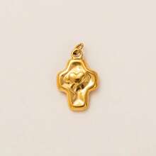 1 mặt dây chuyền bằng thép không gỉ mạ vàng 18K hình cây ban phước, mandala, mặt trời, ngôi sao năm cánh, cầu vồng, mắt quỷ, phụ kiện trang sức DIY, có thể dùng làm vòng cổ, vòng tay, móc khóa, dễ phối đồ, có thể đeo như một mặt dây chuyền bùa hộ mệnh tinh tế. - Vàng - Xem 16