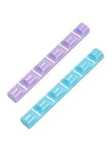 RANCAI 2pcs Nail Art Brush Holder, Pink Transparent 5-Slot Nail Art Brush Rack, Mini Portable Acrylic Stand, Nail Art Tool DIY Nail Sculpture Painting Pencil Brush Display Rack - Multicolor - View 8