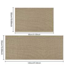 Washable Non-Slip Kitchen Rug, 2 Counts Faux Sisal Running Rug, Lounge Absorbent Rug, Kitchen Area Rug, Faux Woven Kitchen Mat For Home Dormitory Bathroom Hotel, Room Decor, Runner Carpets, Rugs Room Men, Washable Reusable Rug, Machine Washable Rug - Khaki - View 2