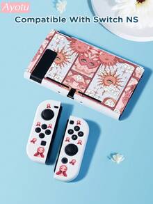 Ayotu 1pc Tarot Theme Compatible With Switch2/Switch NS/Switch OLED/Switch Lite Game Console Protective Case, New Generation, Star & Moon Pattern, TPU Soft Shell, Universal Game Controller Protective Cover, Switch Controller Protective Cover, Switch Gaming Accessories, Anti-Drop, Anti-Slip, Anti-Scratch, Fashionable - Multicolor - View 14