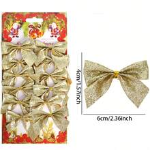 12/24/36 sztuk ręcznie robionych mini kokardek choinkowych w kształcie choinki, ozdoby na świąteczne pudełko prezentowe - idealne do dekoracji biurka, bukietów ślubnych, pakowania prezentów i dekoracji imprezowych, odpowiednie do świątecznego wystroju domu