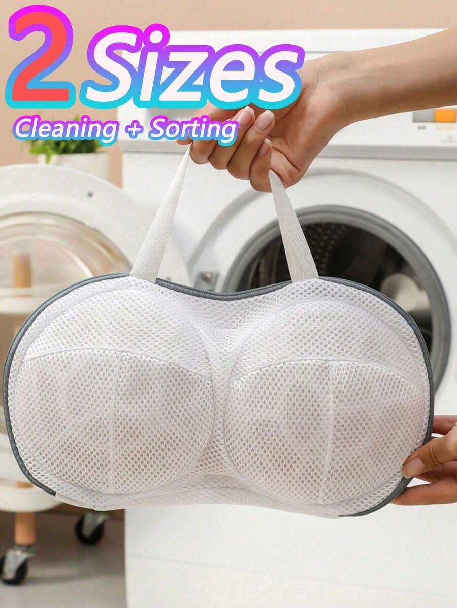 2Pcs Durable Bra Laundry Bag,Anti-Deformation Bra Lingerie Wash Bag,Mesh Washing Protector With Zipper Closure,Thickened Mesh Laundry Bag For Underwear, Ball-Shaped Washing Bag For Sensitive Items,Protects Bras During Wash To Prevent Deformation- Perfect Gift For New Moms & Travelers