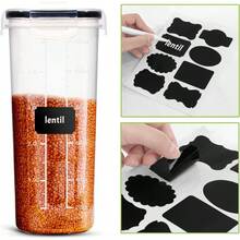 ZHANG Utopia Kitchen Cereal Containers Storage Liter Airtight Food Storage Containers Cereal Dispenser For Pantry Organization And Storage Clear 4 Liter Pack Of 6 WEIJIAA - Clear - 查看 5