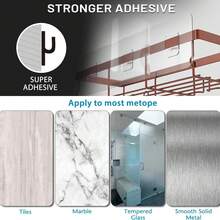 Adhesive Shower Caddy, 5 Pack Rustproof Stainless Steel Bath Organizers With Large Capacity, No Drilling Shelves For Bathroom Storage & Home Decor - Brown - View 6