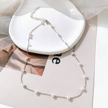 1pc Minimalist Fashion Faux Pearl Collarbone Extension Chain For Women