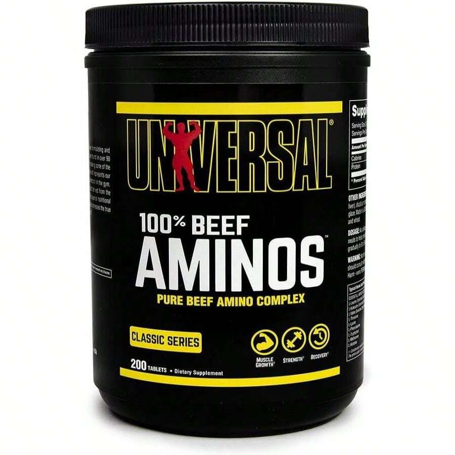 Universal Nutrition - 100% Beef Aminos -3g Of Beef Protein Isolate For Recovery And Growth - 400 Tabs - Flavor NameA - 查看 1