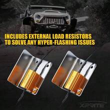 - Luz LED de intermitente mbar con lente ahumada, luces intermitentes frontales de aluminio compatibles con JK 2007 - 2018 - Lente transparente - Ver 4