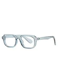 1pc Women's Plastic Square Small Frame Thin Leg Non-Prescription Glasses, Retro Rivet Simple Casual Multi-Color Versatile European And American Sexy Decorative Fashionable Glasses