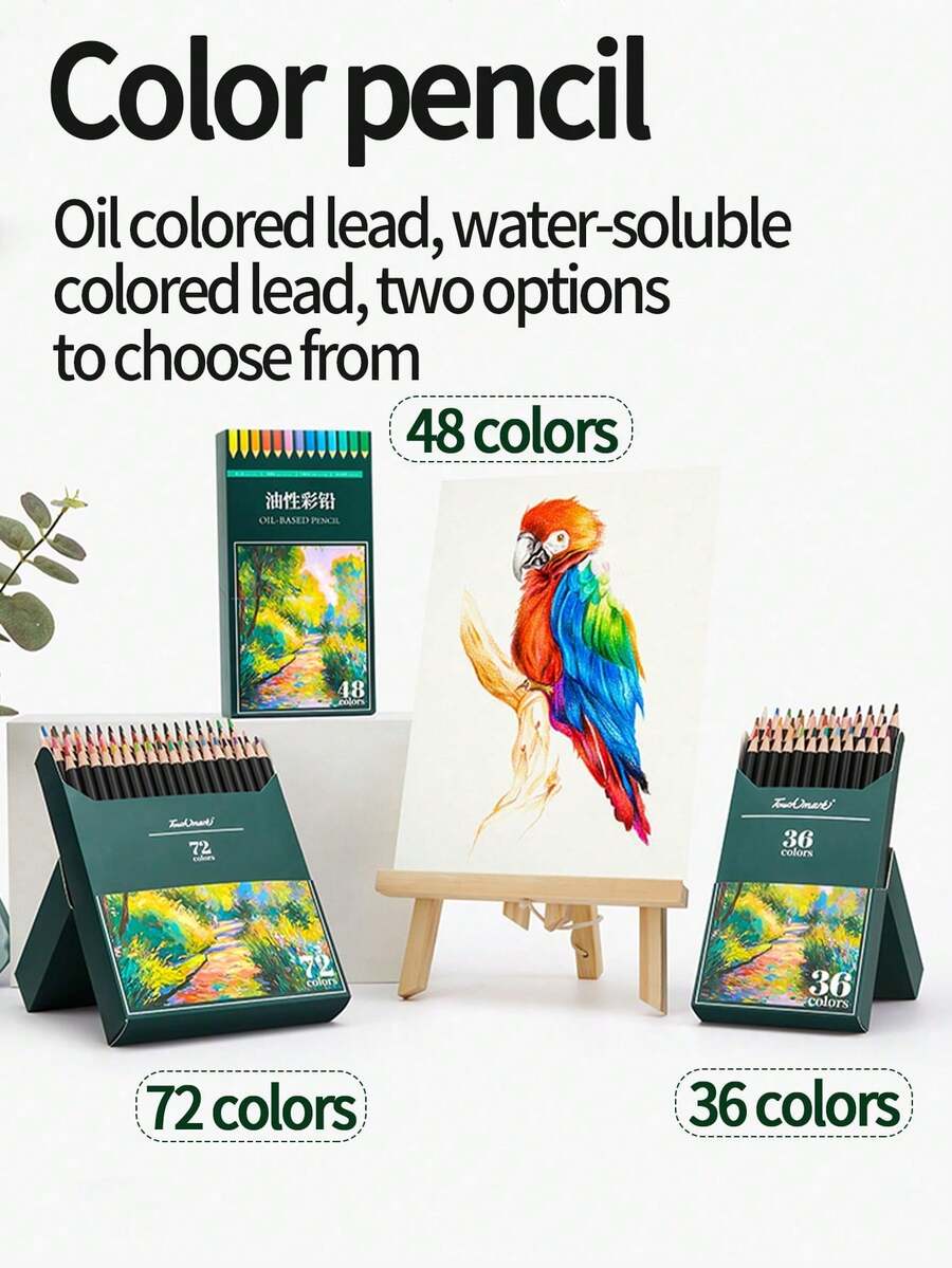 1pc 72/48/36 Colors Oil-Based/Water-Soluble Colored Pencils Set, Art Supplies For Painting, Sketching, Coloring