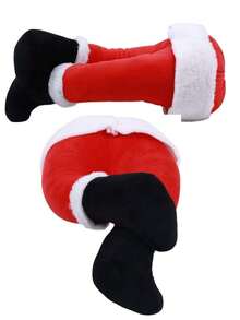 1 Stück/16 Inch Weihnachtsmann Innen-Animierte Bewegung, Weihnachtsmann Weihnachtsdekoration, Weihnachtsmann und Elf Bein Plüsch Weihnachtsbaum Hängedekoration - Keine Batterie erforderlich, geeignet für Weihnachtsbäume, Weihnachtsgeschenke, Feiertags-Heimdekoration, Halloween, Weihnachtsdekoration [Rot] - Verschiedenfarbig - Übersicht 9