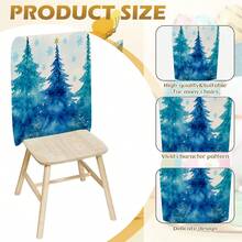 1pc/4pcs/24pcs Christmas Tree Pattern Removable Washable Chair Covers, Suitable For Home, Restaurant, Living Room, Kitchen Decoration In Winter - Multicolor - View 4