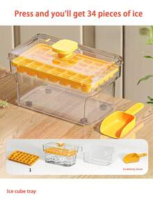 1 件一键式冰格，易脱制冰器模具，家用制冰器，冰格，适用于杯子、冰桶和冰格，厨房配件