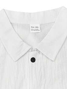 1 pieza Camisa de botones de lino transpirable para hombres, estilo casual elegante adecuado para uso diario, viajes a la playa, cafeterías al aire libre, excursiones de fin de semana y días laborales casuales, otoño