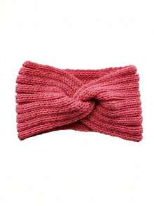 1/3pcs Set Thick Knitted Headband, Handmade Criss-Cross Yarn Headband Ear Warmer Headwrap, Fashionable Knitted Headband Hair Accessory, Suitable For Women And Girls Fashion Hair Band - Solid Color - View 14