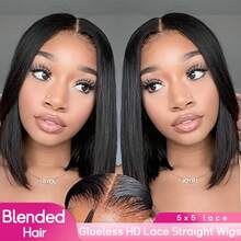 12 Inch 13x4 HD Lace Frontal Short Straight Bob Wig Glueless Wig Virgin Brizilian Hair Wigs 200% Density Glueless Wig With Fiber Wig Beginner For 13x4 Ear To Ear Lace Front Long Hair Pre Plucked Natural Hairline Straight Bob Wigs Daily Use