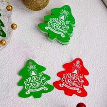 Étiquettes de suspension pour ornements de sapin de Noël, étiquettes d'emballage cadeau rouges et vertes