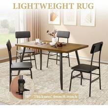 Large Washable 6x9 Area Rug: Boho Moroccan Geometric Neutral, Non-Slip Foldable Indoor Floor Carpet For Living Room, Bedroom, Dining Table - Beige, 6X9 - Krem Maroko - View 5