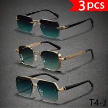 Gafas de moda elegantes y versátiles para la oficina y el transporte, con protección UV400 y estructura de metal cuadrada, ultraligeras