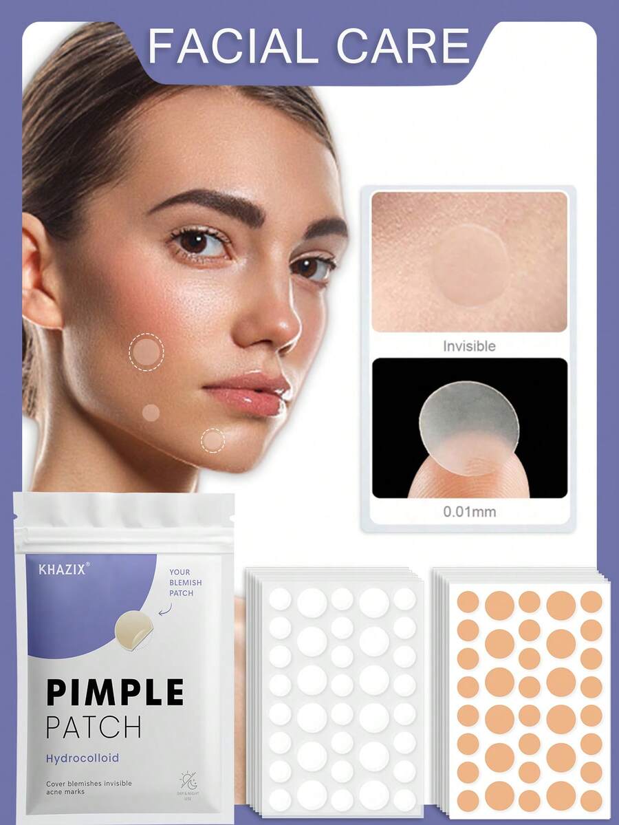 360片/144片肤色透明疤痕遮盖贴，水胶体材质，温和无刺激，无酒精，遮瑕