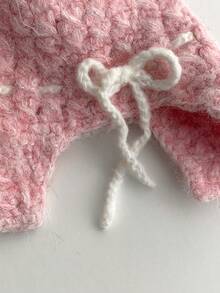 1pc Vintage Mixed Color Knitted Earflap Hat, Warm & Versatile For Women In Autumn/Winter