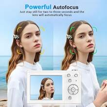 50MP Digital Camera, 4K Display, USB Rechargeable 700mAh Lithium-Polymer Battery, 16X Optical Zoom With Stabilization, 2.8" Touchscreen, Non-Waterproof Design, Includes 32GB SD Card - Ideal Birthday Or Christmas Gift