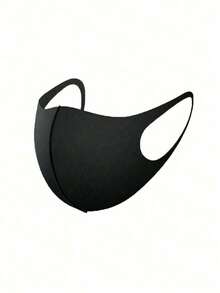 1pc Knitted, Dust-Proof, Waterproof, Breathable Face Mask, Black