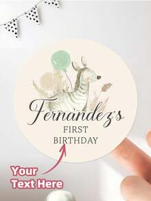 1/30/60/120 Pcs Personalized Birthday Stickers, Birthday Photo Stickers, Suitable For Adults, Personalized Self-Adhesive Round Label Stickers With Photo And Text, Fashionable And Colorful, Ideal Unique Gift For Friends, Son, Daughter - Multicolor - View 7