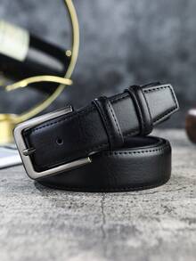 1条男士商务真皮皮带，针扣式，时尚牛仔裤腰带 - 針扣腰帶 - 查看 10