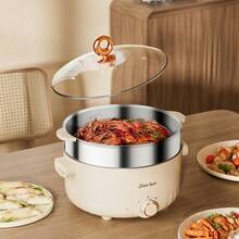 Small Electric Boiling Pot, Used By Chinese People, 110V Multi-Purpose Flat Bottom Pot Steamer, 4 Types Of Convenience Models (Boiled Rice, Steamed Rice, Hot Pot, Hot Porridge), Heat-Retaining Bag, Suitable For Outdoor Use, Small Dormitory, Water Pot - Japan A Type Plug(100V) - View 4