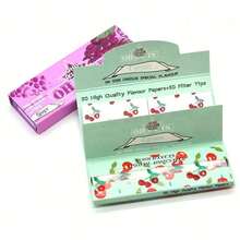 24 pezzi/set Nuove cartine da arrotolare profumate a combustione lenta (50 cartine da arrotolare + 50 filtri per cartine per confezione), accessori per il fumo, cartine da arrotolare con aroma di frutta, ottimo regalo per amici fumatori