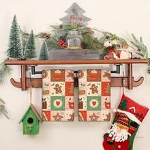 2/4 pièces Serviettes à vaisselle imprimées avec éléments de Noël, convenant comme cadeaux de Noël, décorations de Noël, serviettes microfibre modernes super absorbantes pour la cuisine, la cuisson, la vaisselle, le nettoyage, les serviettes de toilette, les torchons à thé, douces et très absorbantes, décoration de cuisine, cadeaux pour les voisins, les mères, les anniversaires, les pendaisons de crémaillère pour les amis, les essentiels de cuisine, les nécessités quotidiennes