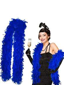 Colorful Turkey Feather Boas DIY Handmade For Weddings, Dances, Movies, Parties, Tea Parties And 1980s Costume Decorations, Girls And Ladies (Handmade, Feathers Will Fall Off A Little)