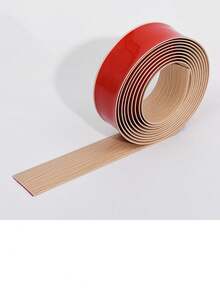1 Roll Self-Adhesive Wood Grain Floor Edging Trim - Reusable, 99cm PVC Threshold Transition, Matte Finish, Realistic Wood Grain Texture, Easy Installation, Suitable For Living Room And Door Jamb Decor, Wood Grain Pattern - Multicolor - View 20