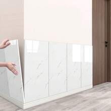 10/20/50pcs Marble Effect Self-Adhesive Wall Tiles, Vinyl Foam Wall Stickers, Waterproof And Moisture-Proof, Easy To Clean And Cut, For Bathroom, Living Room, Kitchen, Bedroom Renovation - Multicolor - View 8