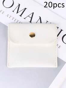 20/1pc Faux Leather Jewelry Pouches With Snap Closure Jewelry Storage Bag - Luxurious Gift Bags For Earrings, Necklaces, Bracelets, And Rings - Perfect For Storage & Pieceaging ﻿,Square Velvet Cloth Bag With Snap Fastener ,Velvet Jewelry Bags ,Cloth Gift Pouches Candy Gift Necklace Bracelet Packing Jewelry Beads Gift For Valentine's Day