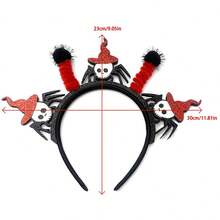 Halloween Spider Headband Spooky Skull Spider Hair Hoop Party Headpiece Costume Accessory For Adults - Multicolor - View 4