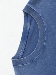 Disney Retro Classic T-Shirt Minnie Mickey Donald Duck Goofy Puppy Powder Color Light 100% Cotton Adult Unisex Summer Casual Shirt Can Be Machine Washed. - 寶藍色 - 查看 3