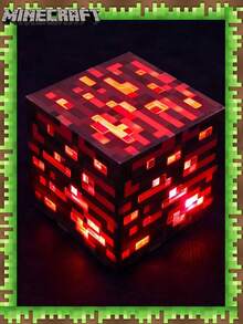 Minecraft 1pc Luminous Ore Decorative Light, Rechargeable Gaming Ore Lamp, Children's Bedroom Atmosphere Lamp Model Ornament Light, Very Suitable As A Fun Valentine's Day Gift, Christmas Decoration To Give To Mom, Dad, Grandma, Father, Teacher, Sister, Brother, Or Girlfriend! Holiday Gifts, Party Decorations, Table Decorations, Bedroom Decorations, Christmas Decorations!