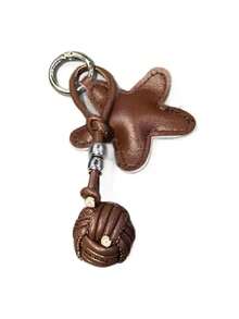 1PC Five-Pointed Star Key Chain, Star Shaped Keychain, Handmade Pentagrams Pendant Key Chain, Leather Star Pendant Versatile Bag Charm Phone Case Camera Key Chain, Leather Pentagram Woven Ball Pendant Christmas Gift