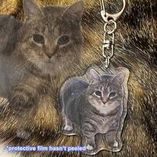 1pc/4pcs Pet Keychain Photo Acrylic Pendant Accessory Backpack School Letter - 彩色 - 查看 6