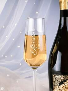 1/6/12pcs Customized Bridesmaid Champagne Glass, Single Champagne Glass Crystal Label Stickers, Personalized Champagne Glass Crystal Label Stickers