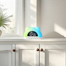 NieNie USB Powered Music Digital Alarm Clock With 11 Colors RGB Mood Light 2 Alarm Night Mode 5 Levels Brightness Adjustment Snooze Table Clock 12/24H 4 Levels Adjustable Volume USB Output Wake-Up Sleep Reminder Security Mode LED Clock Home Decor Room Decor