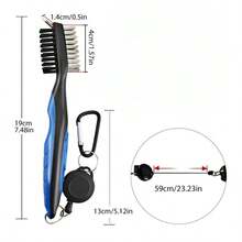 Golf Club Brush, Golf Club Groove Cleaning Brush, Double-Sided Golf Club Putter & Iron Groove Cleaning Kit, Cleaning Tools, Golf Accessories, Random Styles Shipped Based On New Or Old Models, Varying Details - Multicolor - View 6