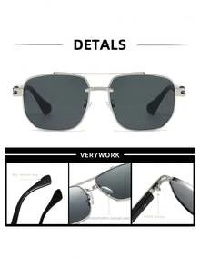 Verywork 1 件装新款双光束 Ins 风格奢华品牌设计男士时尚眼镜，适合户外活动、驾驶、购物、高尔夫、街拍、度假装时尚配饰