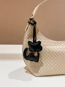 1PC PU Leather Cartoon Cat Keychain – Cute Kawaii Kitten Bag Charm & Keyring, Fashion Animal Pendant Gift, Keychain Accessories Car Pendant Can Be Used For Bag Pendant Pendant. Gift Accessories Decor Present Car Women Key Chain Charms Back To School Supplies